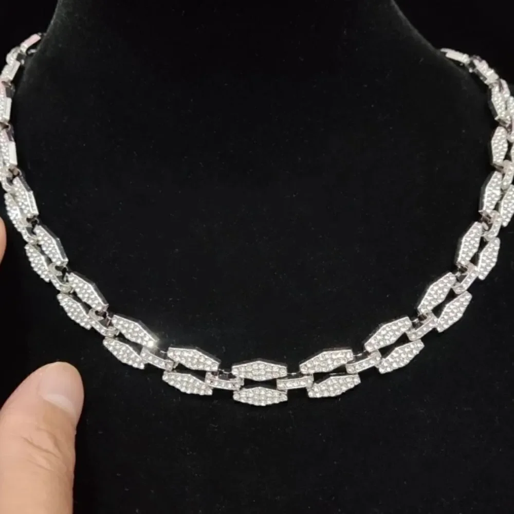 Iced Out Hip Hop Blade Necklace